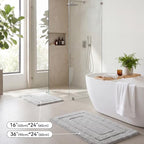 GRANNY SAYS Gray Bathroom Rug 36" x 24", Non-Slip Microfiber Bath Mat - Image 6