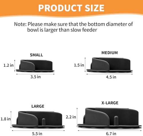 Slow Feeder Dog Bowls Insert, Animire Soft Silicone Slow Eating Dog Food Bowl - Image 4