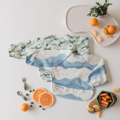 Tiny Twinkle Long Sleeve Bib for Babies&Toddlers|2-Pack Waterproof Smock Bib - Image 4