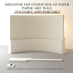 Paper Foldable Paper Room Divider Wall, Adjustable Privacy Screen, Lightweight - Image 3