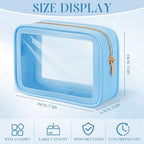 Hsei 12 Pcs Clear Makeup Bags Diaper Bag Organizer Travel Toiletry Bags - Image 2