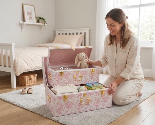 Rool Floral Decorative Storage Trunk Set of 2 - Image 2