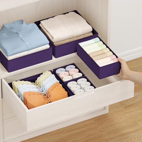 DIMJ Drawer Organizer Clothes, 24 Pack Dresser Organizer, Foldable Closet - Image 3