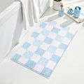 GRANNY SAYS Checkered Blue Bathroom Rug, Cute Bath Mat by GRANNYSAYS