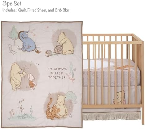 Lambs & Ivy Disney Baby Pooh Bear & Pals Cotton 3Pc Crib Bedding Set - Image 2