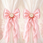 2 Pack Pink Bow Curtain Tiebacks by WLGRANJIA