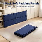 Foldable Rail Covers with Tie Straps, Mesh Soft Wall Padding Panels - Image 5