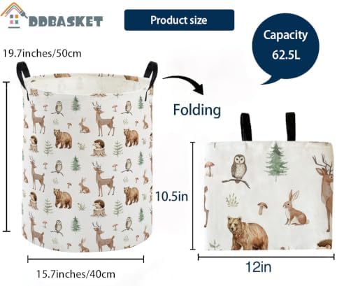 Kids Laundry Basket Animal Hamper - Image 2