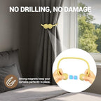 Hion Magnetic Curtain Tiebacks Golden 4pcs, Curtain Holdbacks Hooks Holders - Image 6