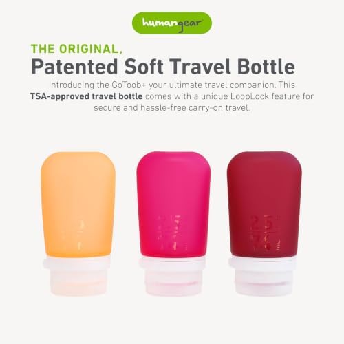 humangear GoToob+ 3-Pack, Burgundy/Orange/Magenta - Image 2