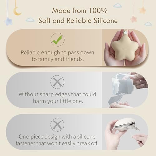 Moonkie Silicone Pacifier Holder Case: Cute Portable Pacifier Case, 2 Pack - Image 4