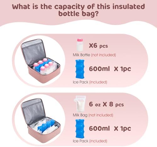 OCKLILY Breast Pump Bag Cooler Backpack — Large Insulated Milk Storage - Image 3