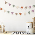 Oudain 2 Pcs Pennant Banner Flags Nursery Garland Triangle, Rich Color - Image 5
