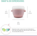 melii Snap & Go Baby Food Storage Containers | 6 Pack 2 oz, Stackable Snack - Image 3