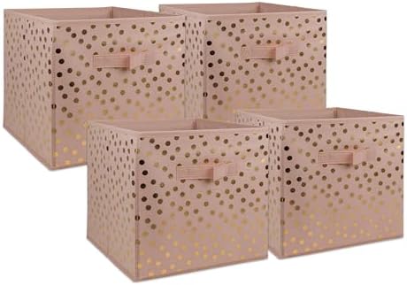 DII Woven Polyester Storage Bin, Polka Dot, Small Set of 4 by DII