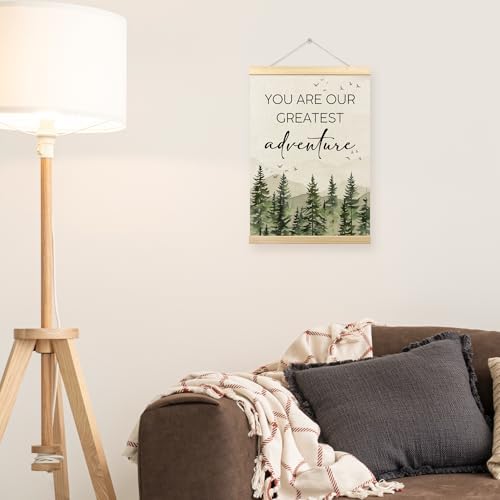 TLESKE Woodland Baby Nursery Decor Poster Hanger Frame, Forest Mountain Hanging - Image 4