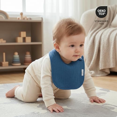 Muslin Baby Bibs for Drooling and Teething, Bibs for Boys Girls - Image 3