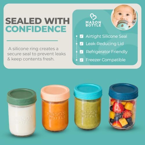 Mason Bottle Glass Breastmilk Storage Jars - Image 3
