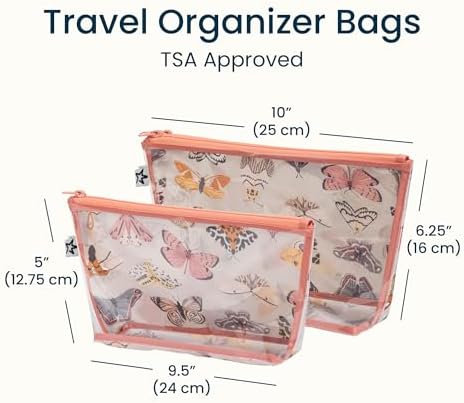 Tiny Twinkle Diaper Bag Organizing Pouches | 2 Pack Mess-Proof Travel Organizer - Image 4