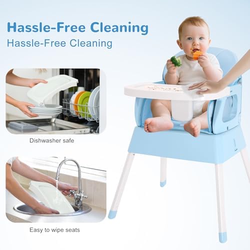 4 in 1 Portable Baby Highchair Convertible High Chair - Image 5