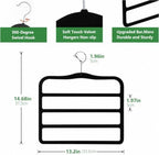 2 Pack Non-Slip Velvet Pants Hangers, Magic Space Saving Closet Organizers - Image 3