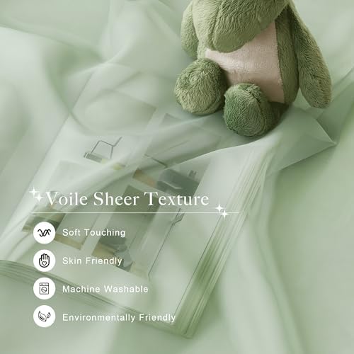 NICETOWN Sage Green Kids Bed Canopy - Image 3