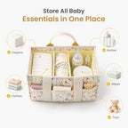 Diaper Caddy Organizer with Handles & Removable Dividers - Image 3