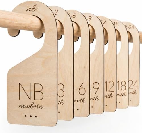 White Loft Baby Closet Dividers in Natural Birch Wood by WhiteLoft