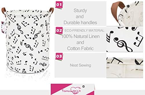 19.7" Large Sized Waterproof Foldable Canvas Laundry Hamper Bucket - Image 3