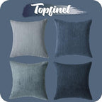 Topfinel Decorative Throw Pillow Covers Dusty Blue Navy Series 18x18 Inch Set - Image 7