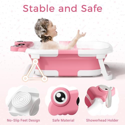 BUNWAG Baby Bathtub, Collapsible Newborn Bathtub - Image 2