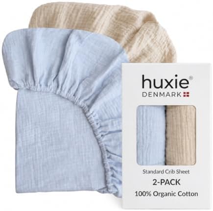 Crib Sheets, 100% Organic Cotton Muslin by huxie