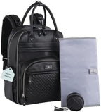 BabbleRoo Leather Diaper Bag Backpack by BabbleRoo