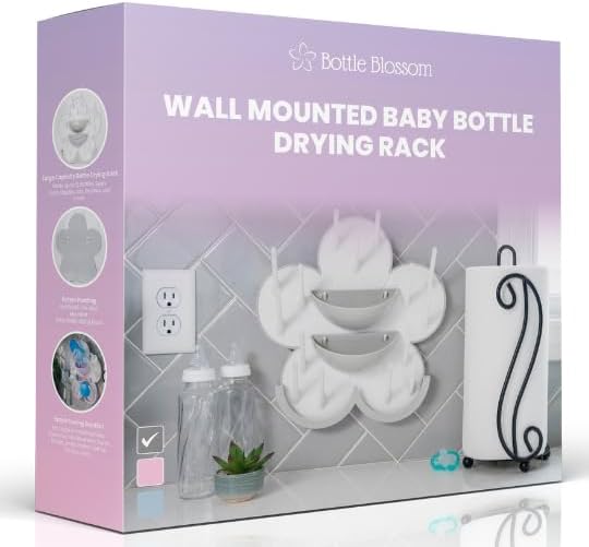 The Bottle Blossom- Wall Mounted Baby Bottle Drying Rack by Unknown