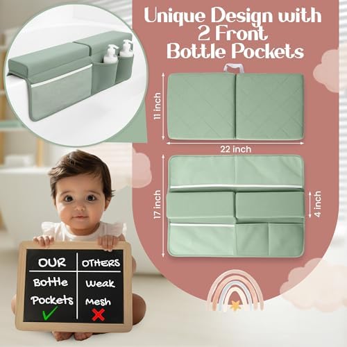 2inch Extra Thick Baby Bath Kneeler and Elbow Rest Pad Set + Hooded Towel - Image 4