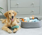 Woven Cotton Rope Storage Basket, Cube Changing Table Organizer - Image 5