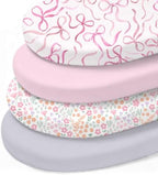 Little Grape Land Bassinet Sheets 4 Pack by LittleGrapeLand