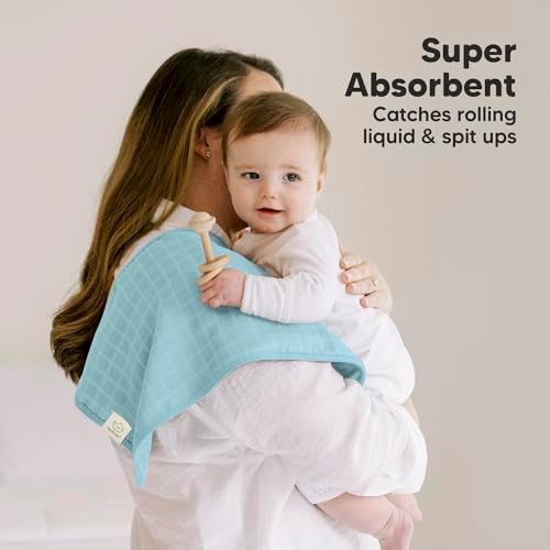 KeaBabies Cotton Muslin Burp Cloths Baby Boy - Image 3