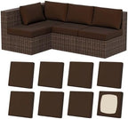8Pcs Outdoor Cushion Covers, Stretch Patio Furniture Couch Chair Slipcovers by VORSHAPE