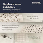 homerella Square Shower Mat Non Slip Anti Mold 21x21 Anti Slip Shower Mat - Image 4