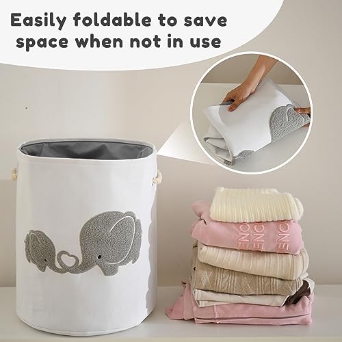 Baby Hamper Extra Large Nursery Hamper, 58L Kids Toys Basket Laundry Basket - Image 6