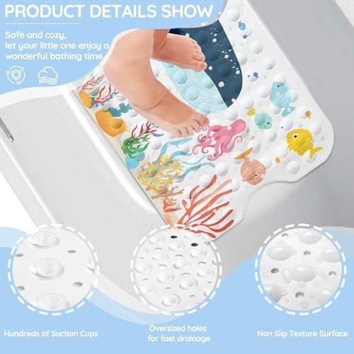 Kids Bathtub Mat, Non Slip Cartoon Bath Mat - Image 3
