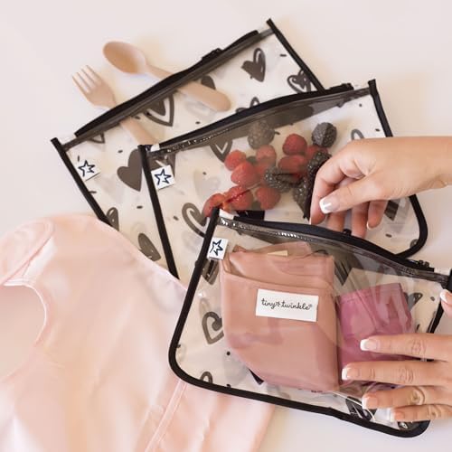 Tiny Twinkle Diaper Bag Organizing Pouches|3 Pack Mess-Proof Clear Front Travel - Image 4