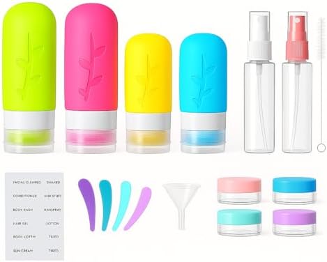 Tocelffe TSA Approved Travel Bottles Set – 18 Piece Leak-Proof Silicone - Image 2