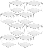 Vtopmart 8 Pack Extra Large Clear Stackable Storage Bins by Vtopmart