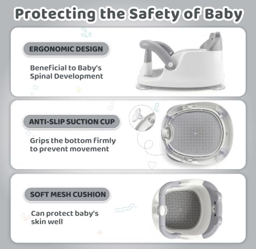 Baby Bath Seat for Babies 6 Months & Up, Toddler Bathtub Chair - Image 5