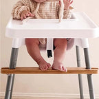 High Chair Footrest, Adjustable Height Natural Bamboo Baby Highchairs Pedal - Image 6