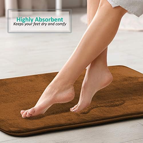 Clara Clark 2 Piece Bathroom Rugs, Velvet Memory Foam Bath Mat Set, Non-Slip - Image 7