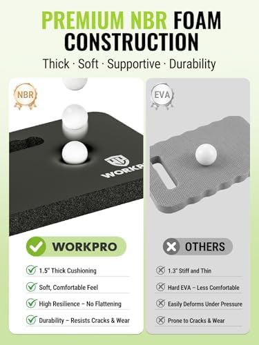 WORKPRO Extra Thick Kneeling Pad, Soft NBR Foam Cushioning - Image 4
