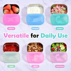 Tanjiae 6-Pack 8oz Small Stainless Steel Snack Containers - 230mL Leakproof - Image 5